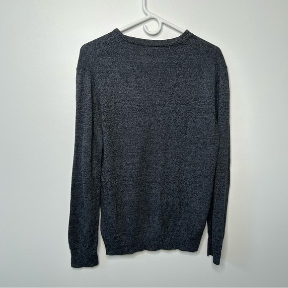 Banana Republic Premium Luxe Yarn Silk Cashmere Sweater Grey V-Neck medium - Picture 2 of 9